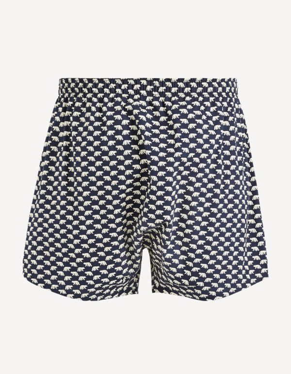 Caleçon 100% coton - marine