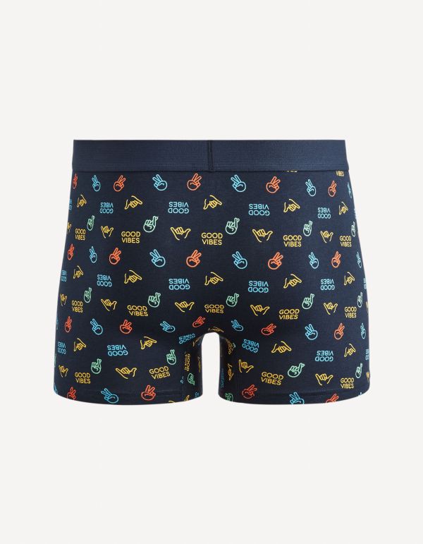 Boxer en coton stretch - marine