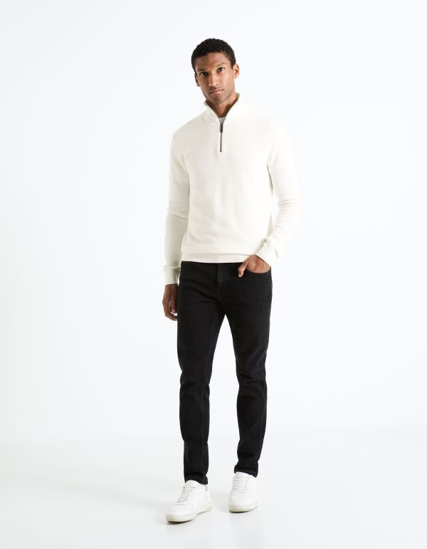 Jean slim C25 3 longueurs stretch - noir