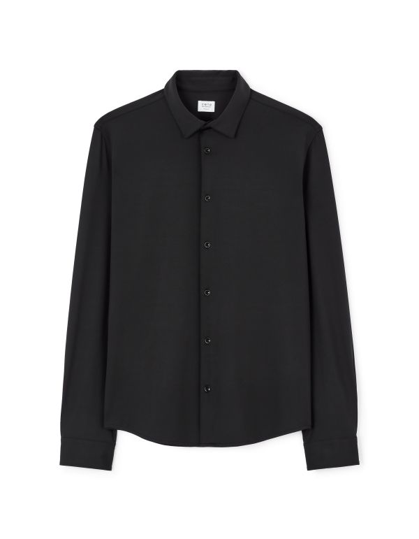 Chemise regular stretch - noir