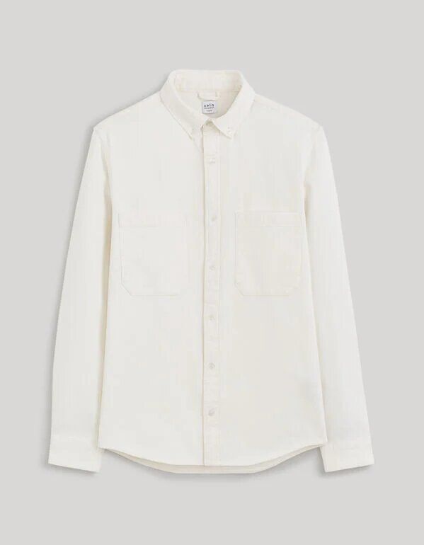 Chemise regular 100% coton - blanc