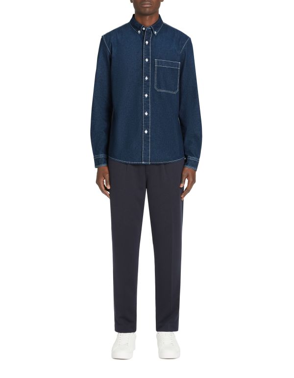 Pantalon straight - marine