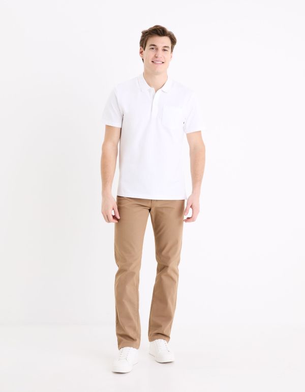 Polo piqué 100% coton - blanc