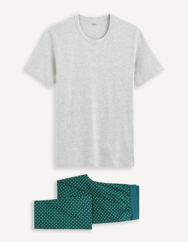 Ensemble de pyjama - gris et vert