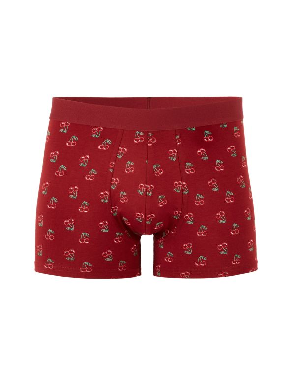 Boxer à motifs cerises néon - rouge