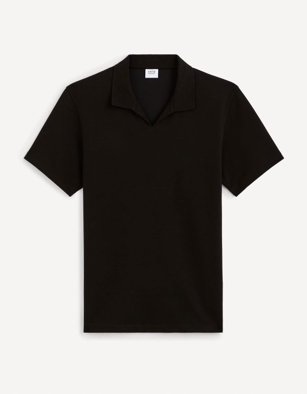 Polo jersey regular - noir