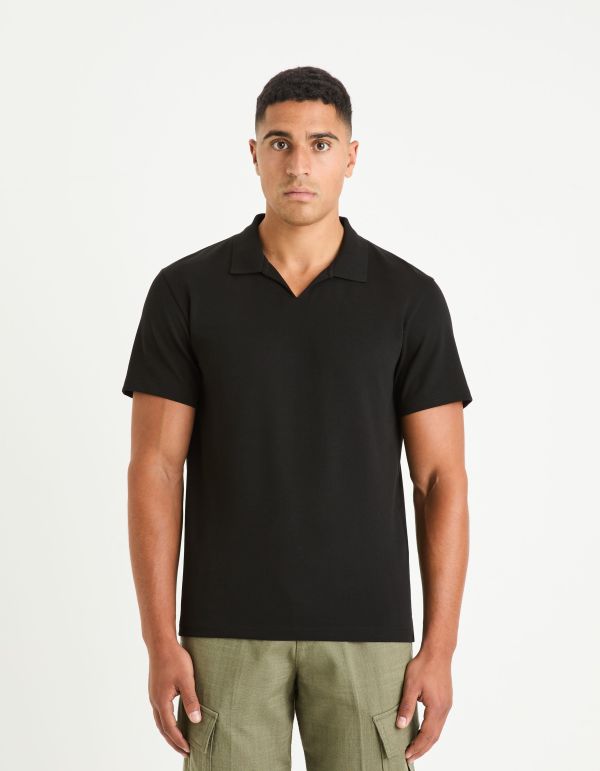 Polo jersey regular - noir