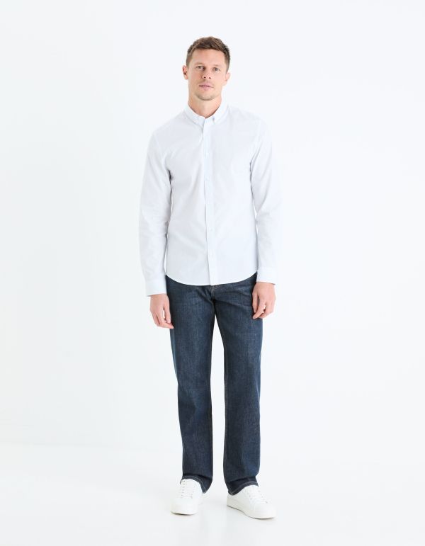 Chemise slim 100% coton - blanc