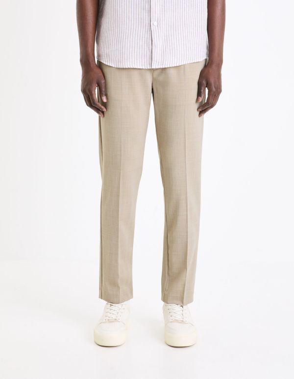 Pantalon chino slim - beige