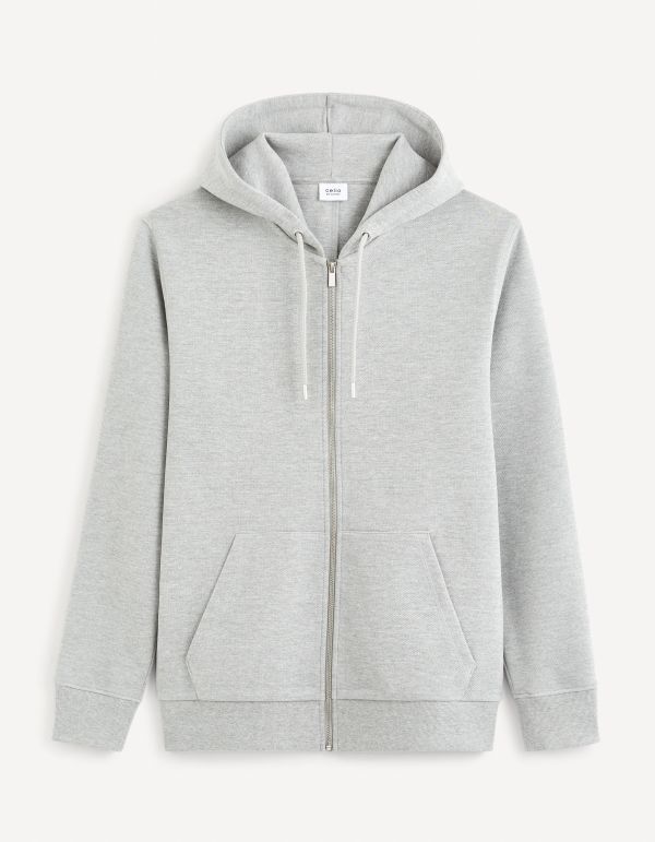 Sweat straight coton mélangé - gris