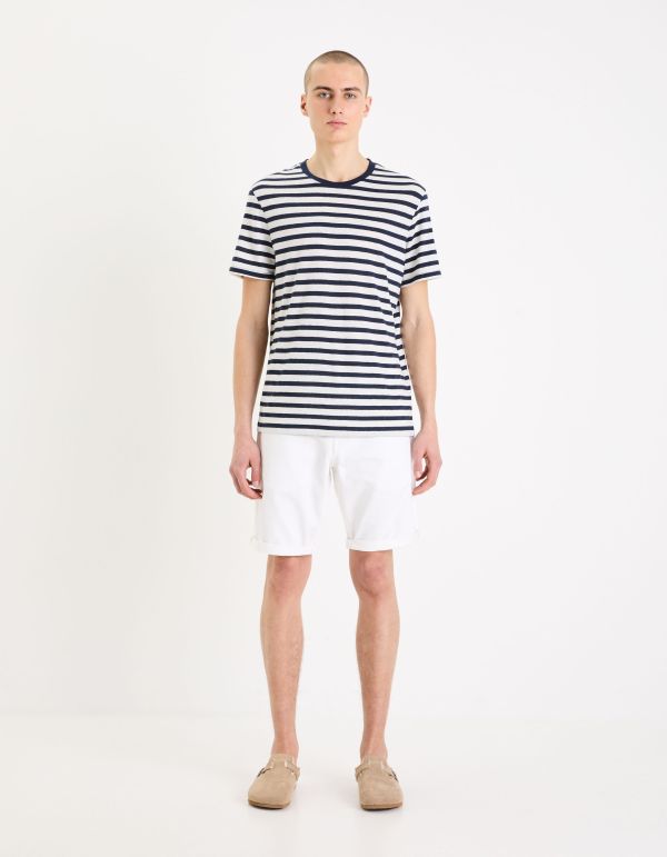 T-shirt rayé - marine