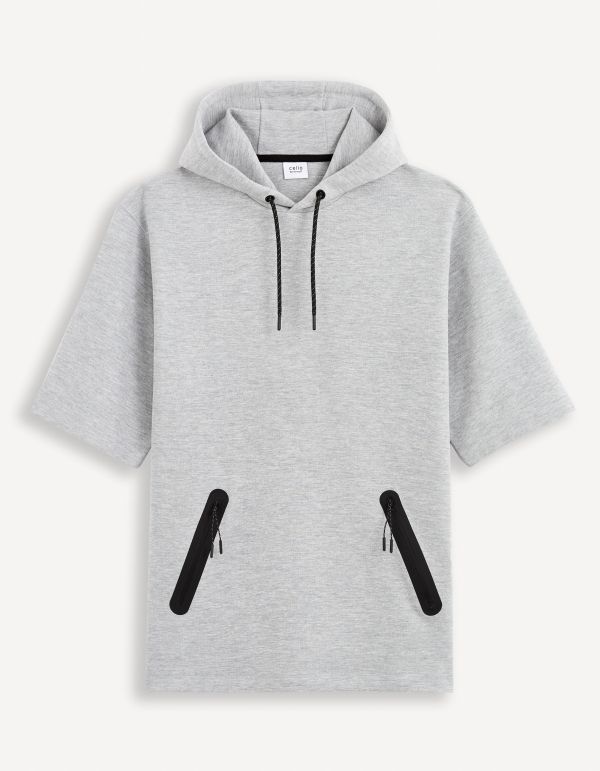 Sweat à capuche oversize - gris