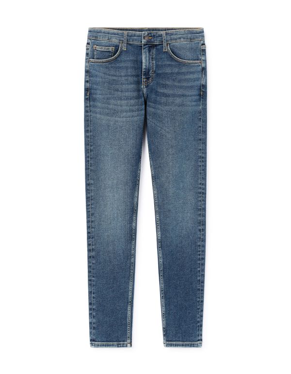 Jean slim coton stretch C15 3 longueurs - bleu