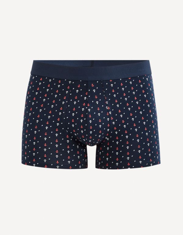 Boxer en coton stretch - marine