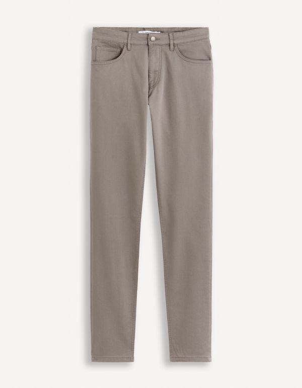 Pantalon slim stretch - taupe