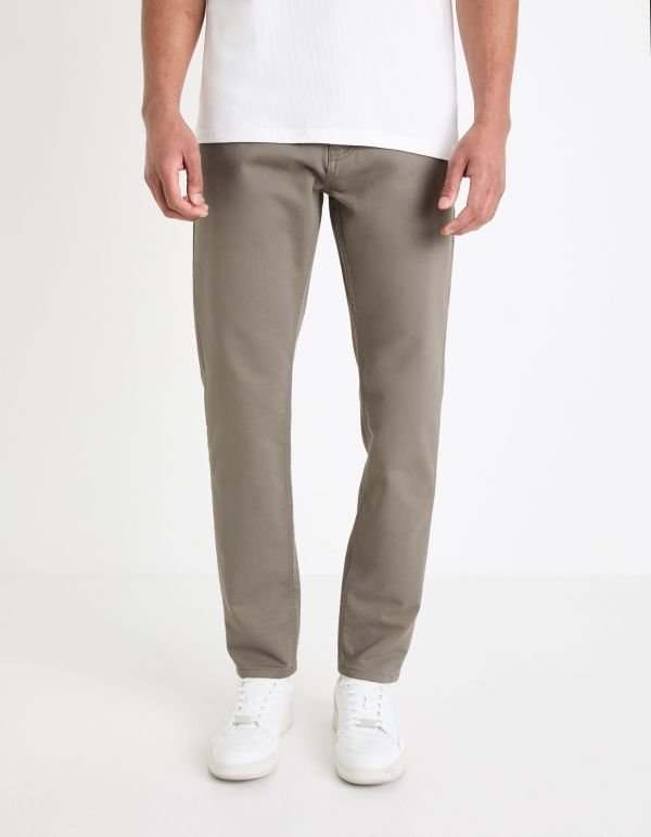 Pantalon slim stretch - taupe