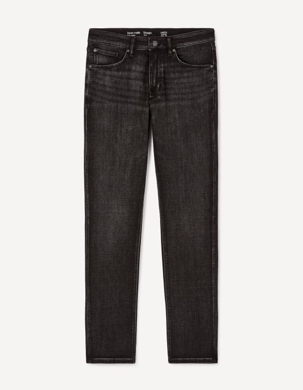 Jean straight stretch C15 3 longueurs - noir