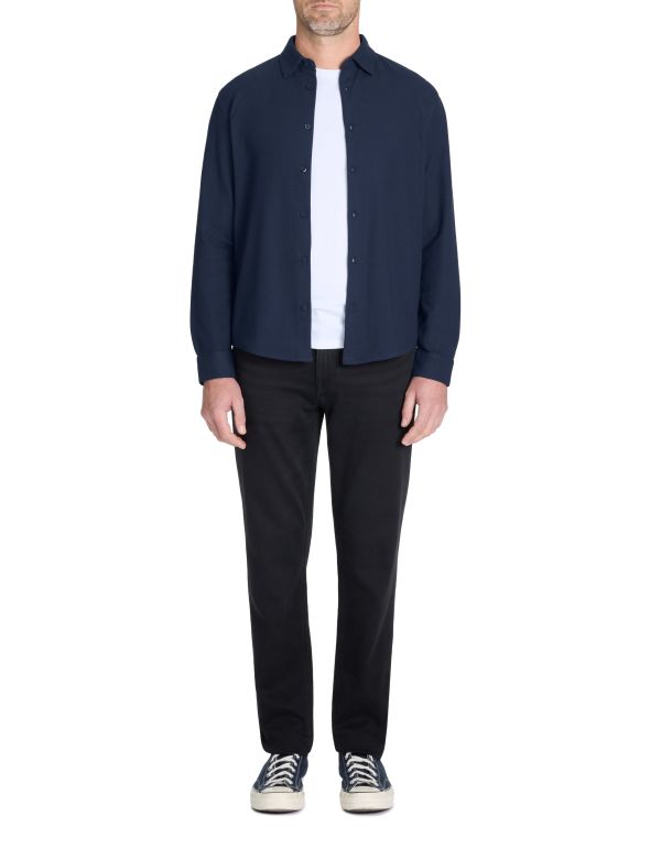 Jean straight 100% coton stretch c15 3 longueurs - noir