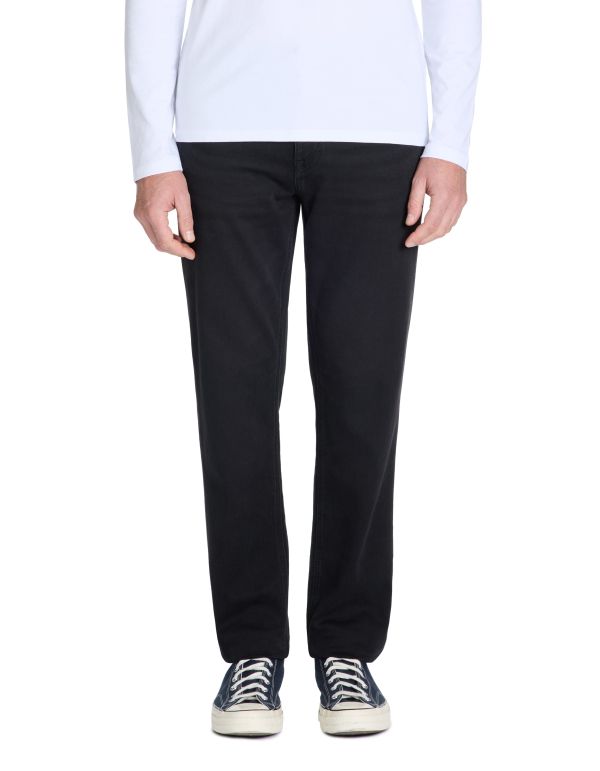 Jean straight 100% coton stretch c15 3 longueurs - noir