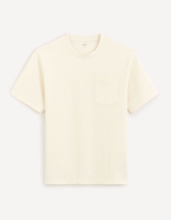 T-shirt col rond - ecru