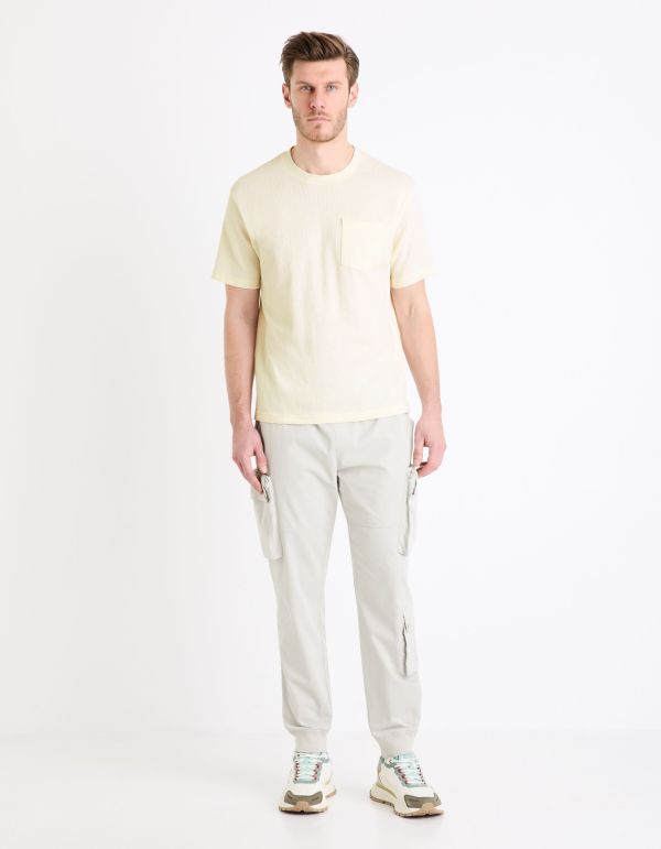 T-shirt col rond - ecru