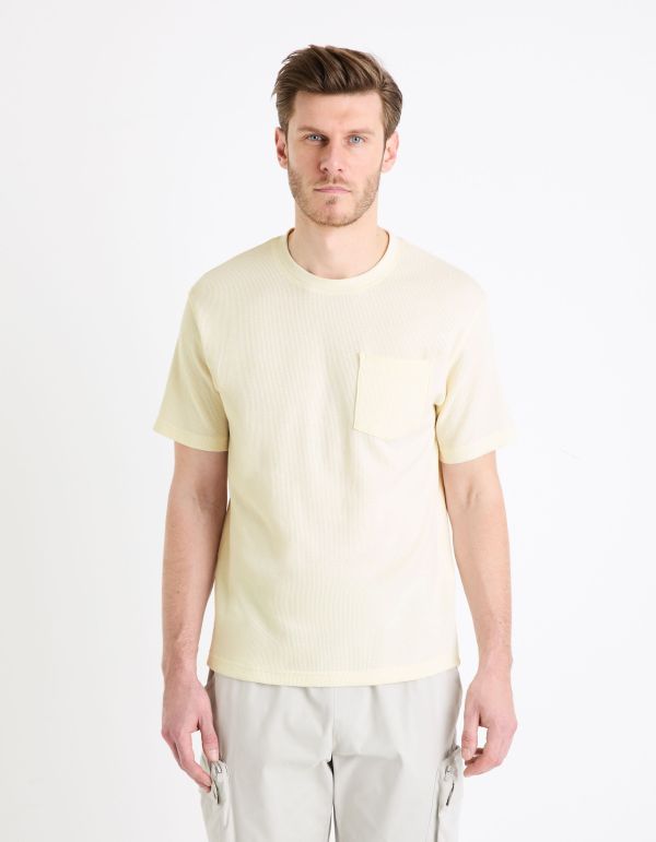 T-shirt col rond - ecru