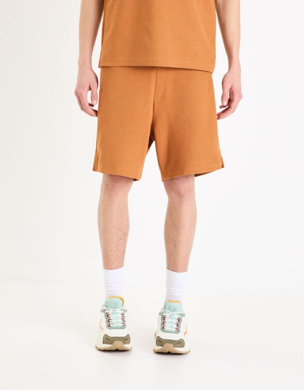 Bermuda jogging - marron