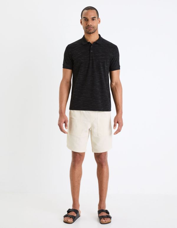 Bermuda jogging en coton - beige