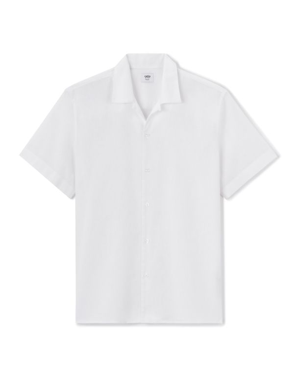 Chemisette regular en coton mélangé - blanc