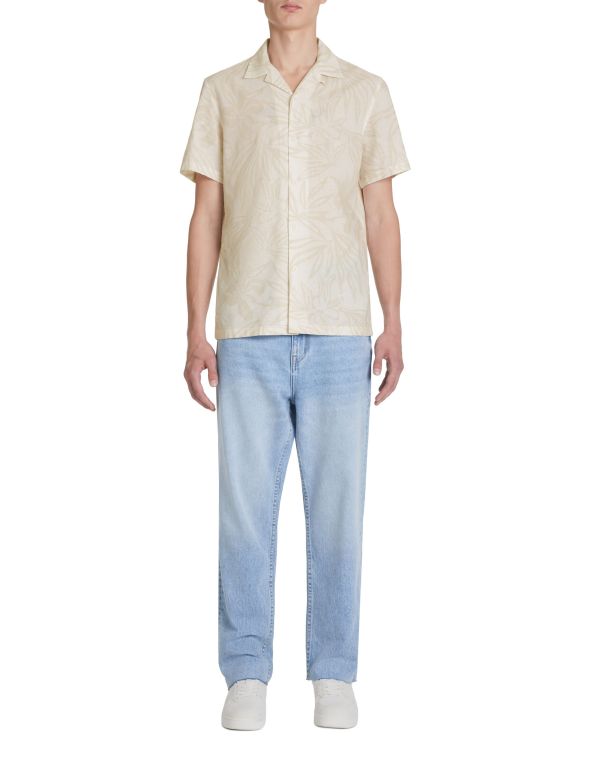 Chemisette regular à fleurs - beige