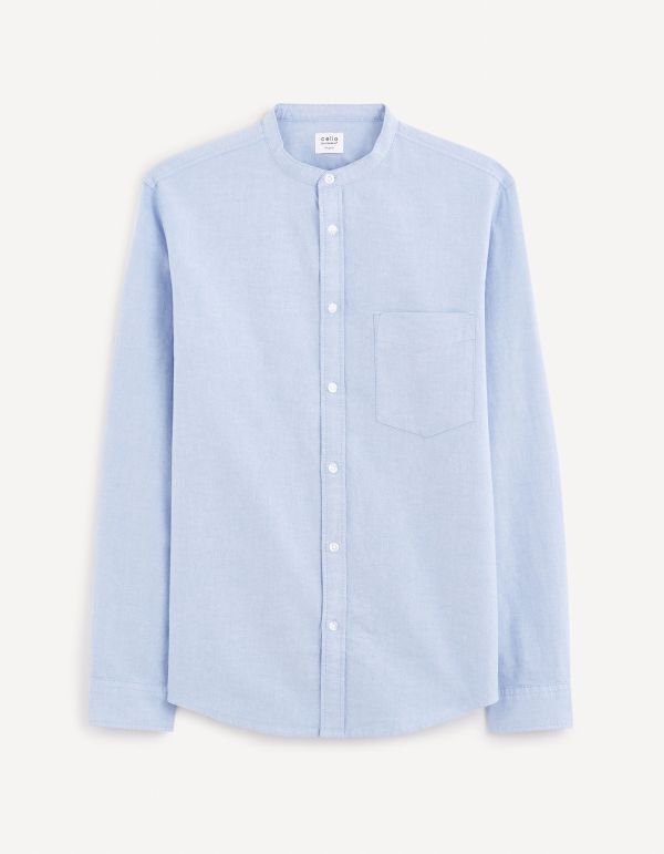 Chemise regular en coton - bleu clair