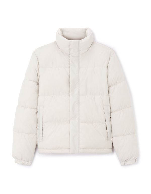 Doudoune chaude col montant - écru
