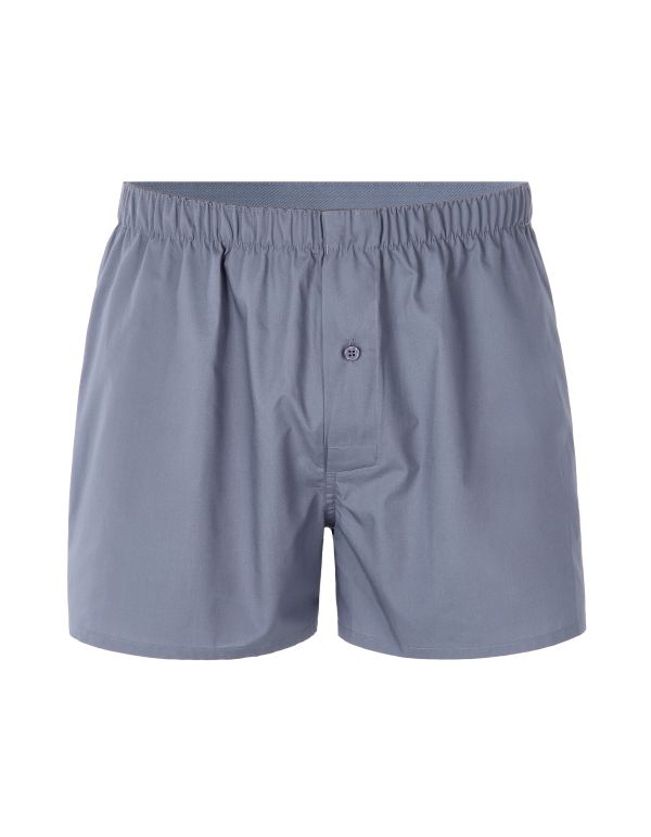 Caleçon 100% coton uni - gris bleu
