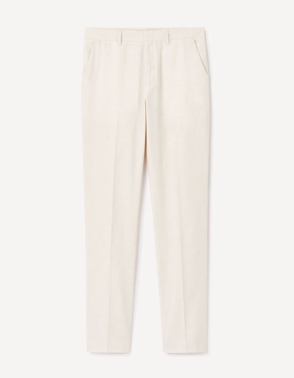 Pantalon chino slim - beige