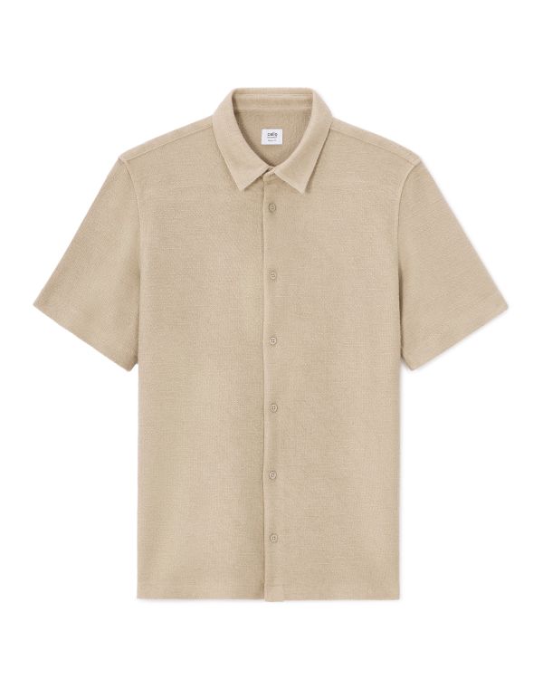 Chemisette regular en maille - beige