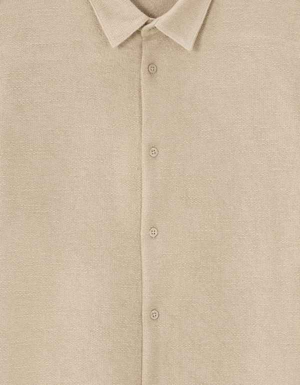 Chemisette regular en maille - beige