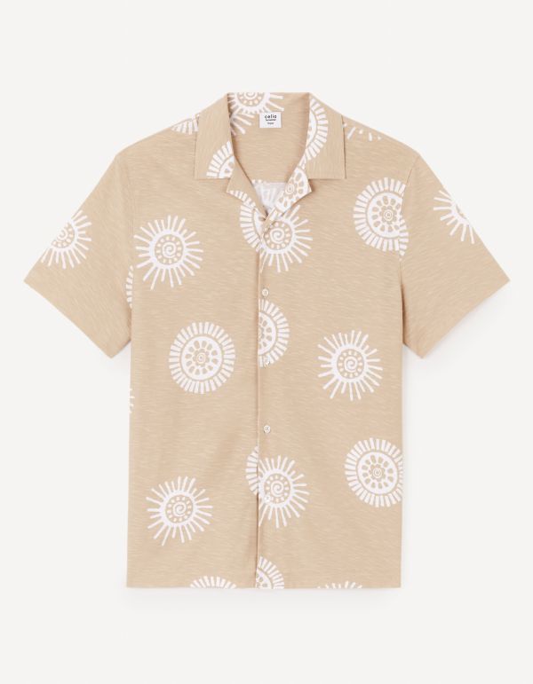 Chemisette regular motifs soleil - beige