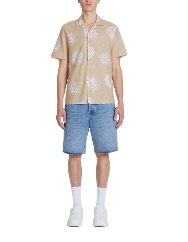 Chemisette regular motifs soleil - beige