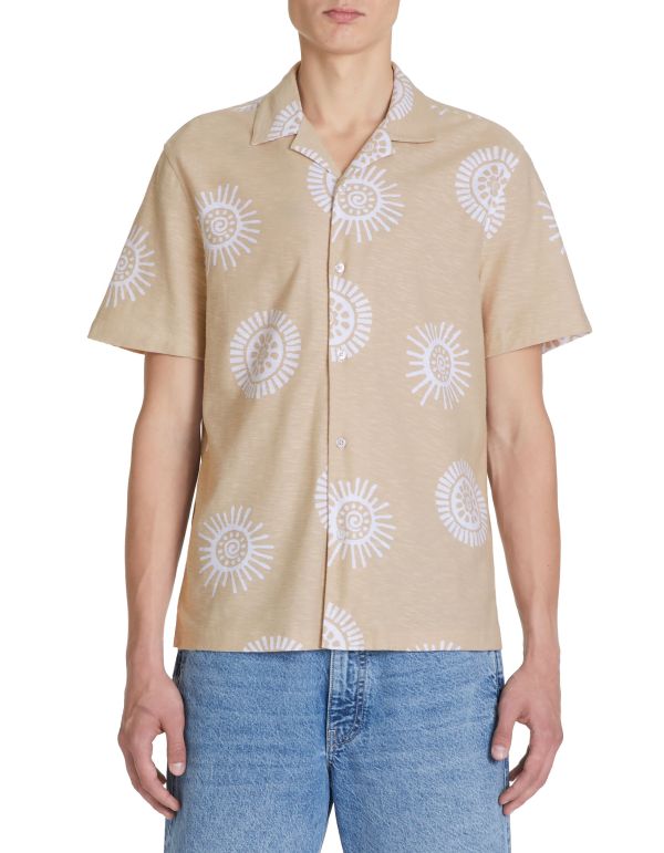 Chemisette regular motifs soleil - beige