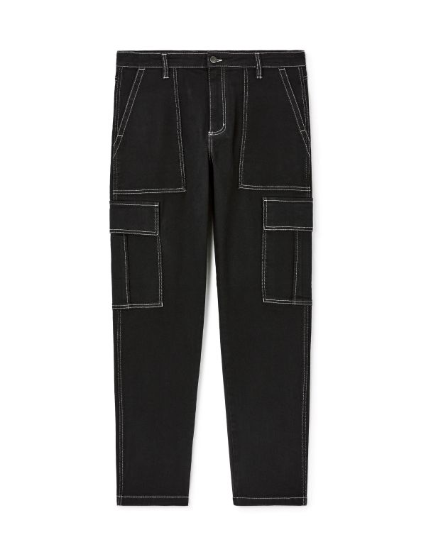 Pantalon cargo loose - noir