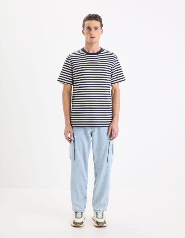 T-shirt col rond - marine