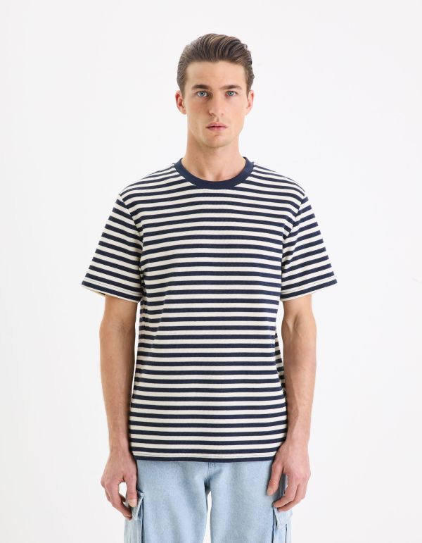 T-shirt col rond - marine