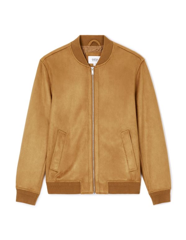 Bomber col bomber - marron