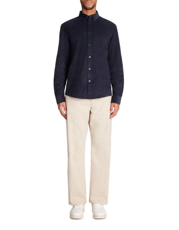 Chemise en velours - bleu