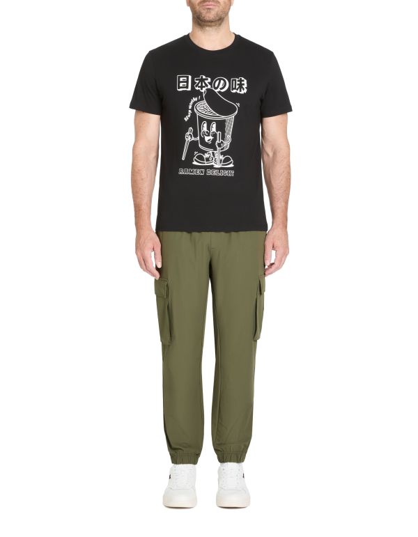 T-shirt col rond 100% coton - noir