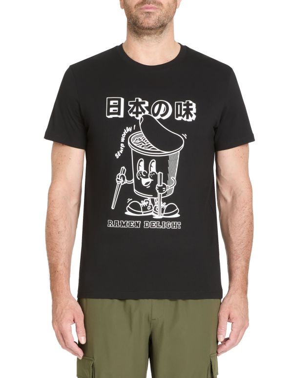 T-shirt col rond 100% coton - noir