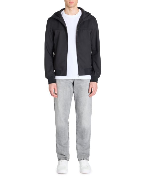 Blouson capuche fixe - noir