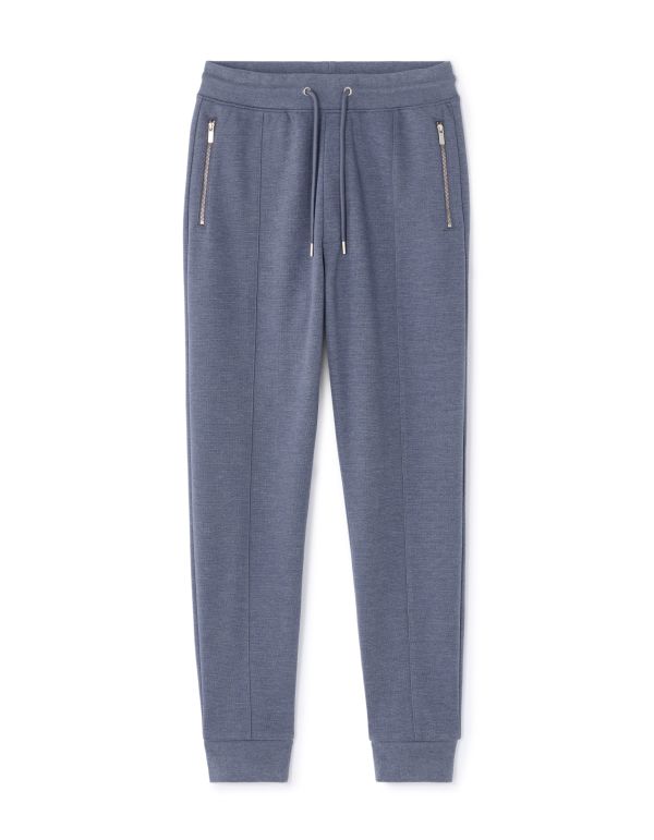 Pantalon de jogging regular maille piqué - gris bleu