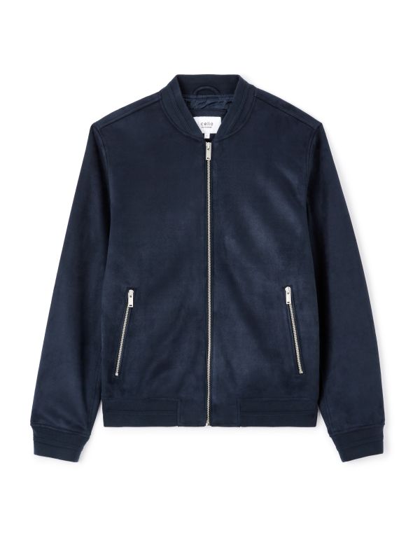 Veste col bomber - marine