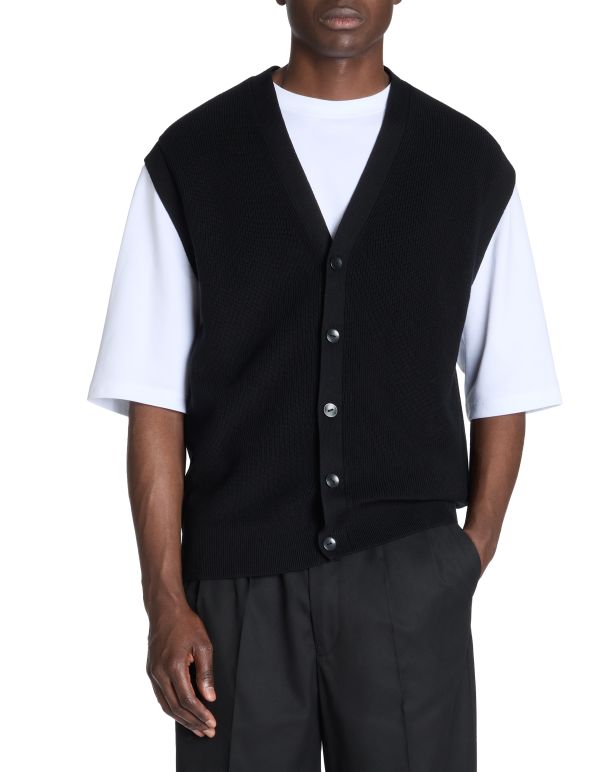 Cardigan 100% coton - noir